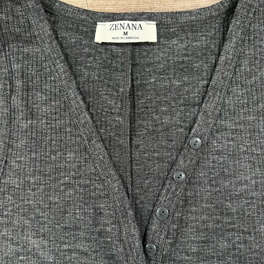 Women’s V-Neck Ribbed Tank - Picture 2 of 4